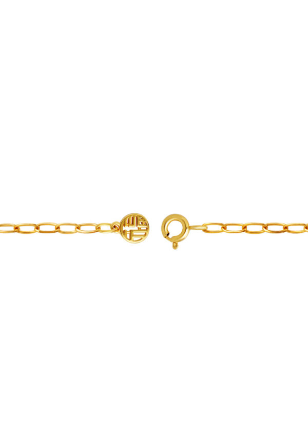 20241222172824c42fecc0300909e24eac240ea1be2e56 TOMEI Peace & Happiness Bracelet, Yellow Gold 916