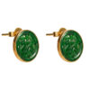 202412270836081d803db34255fb26d7d127ed126d7c7c TOMEI Engraved Fu-Zi Jade Earrings, Yellow Gold 750