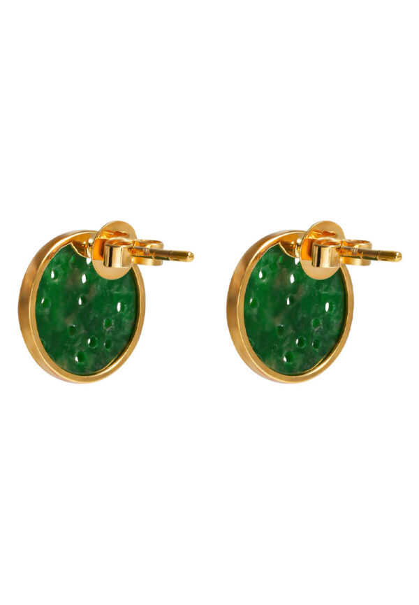 202412270836088185cb875eb2da268fca584b6fe9f1b4 TOMEI Engraved Fu-Zi Jade Earrings, Yellow Gold 750