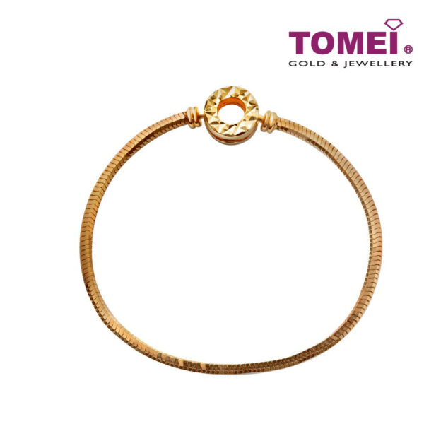 TOMEI Chomel Bracelet, Yellow Gold 916 (TM-YG1116B-19CM-1C)