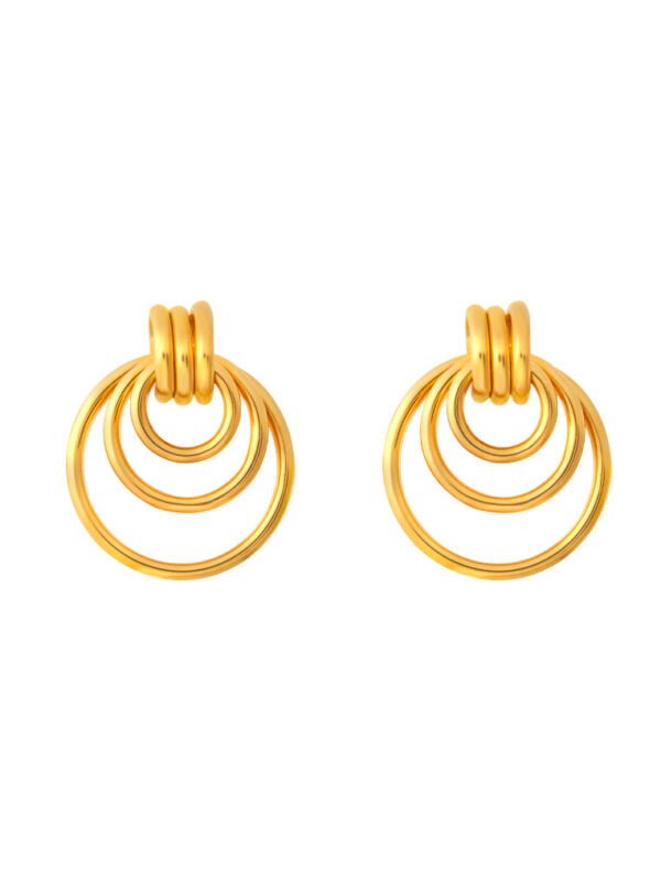 27Dec_1100x762px_0033_IQ-X2E193752-1C TOMEI Lusso Italia Triple Circle Earrings, Yellow Gold 916