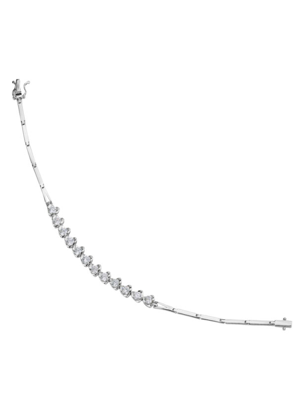5166-5472-7110113-1 TOMEI ???? Heart to Heart Diamond Bracelet White Gold 750