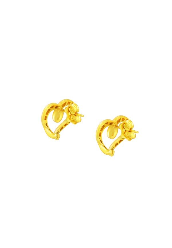 TOMEI Lusso Italia Heart Earrings, Yellow Gold 916