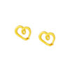 TOMEI Lusso Italia Heart Earrings, Yellow Gold 916