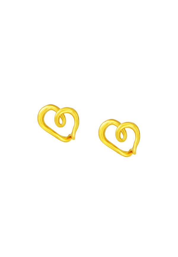 TOMEI Lusso Italia Heart Earrings, Yellow Gold 916