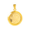 762_0000_Layer3 TOMEI Flower Of Life Gift Pendant, Plated Yellow Gold