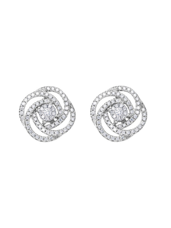 762_0000s_0000_Sony_11082.psdE1895 TOMEI Noeud Earrings, White Gold 750 (E1895)