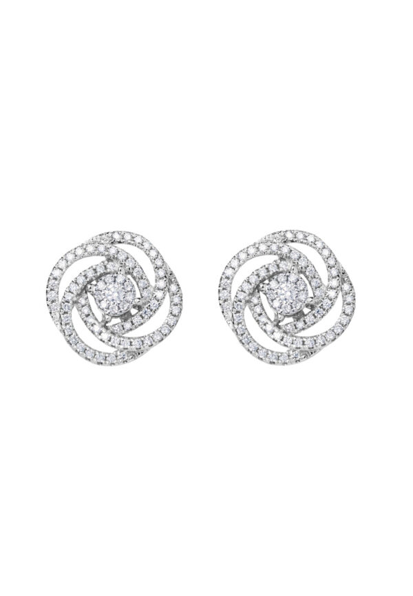 762_0000s_0000_Sony_11082.psdE1895 TOMEI Noeud Earrings, White Gold 750 (E1895)