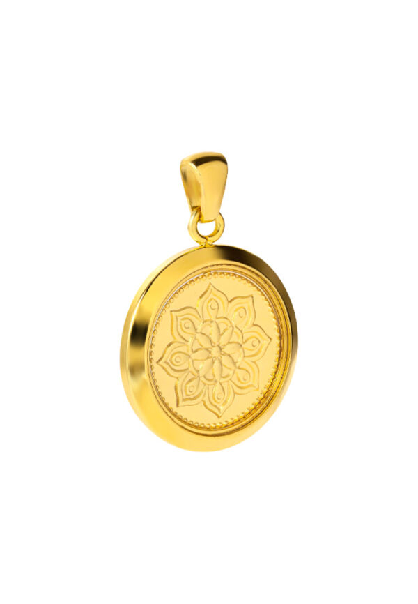 762_0002_Layer1 TOMEI Flower Of Life Gift Pendant, Plated Yellow Gold