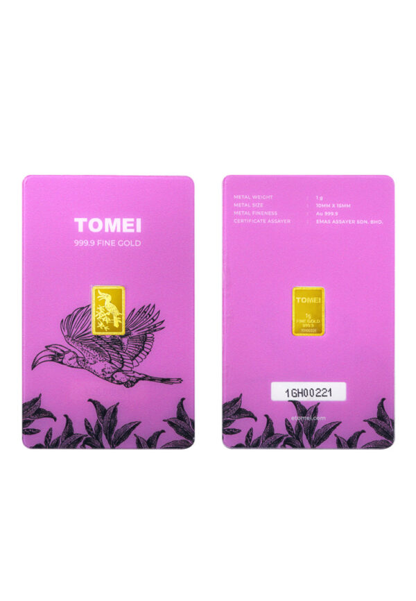 762x1100_0000_DSC03094HL-1G-P_3 TOMEI Hornbill Gold Bar 1G Purple Card | Fine Gold 9999