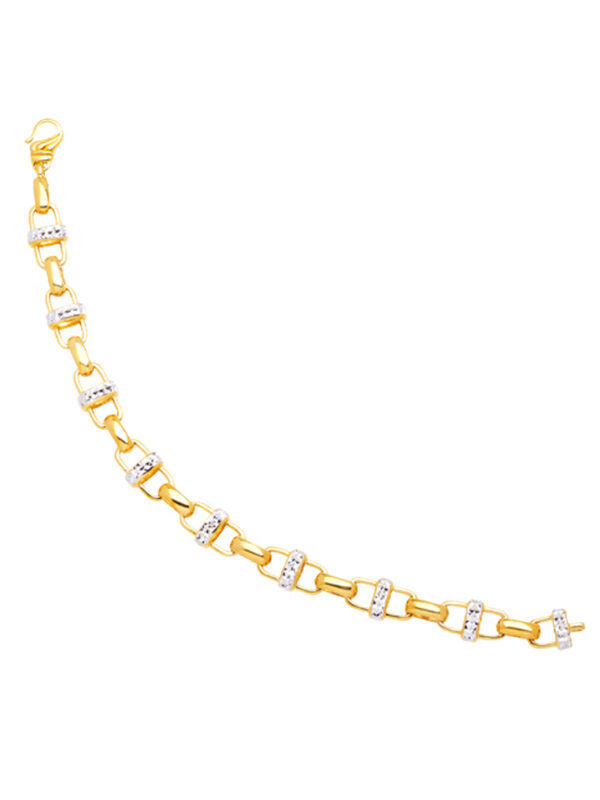 762x1100_0002s_0002_Layer59 TOMEI Dual-Tone Interlocking Bracelet, Yellow Gold 916