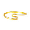 762x1100_0007_DSC095649L-SG6228-2C_2 TOMEI Dual-Tone S-Shape Bangle, Yellow Gold 916