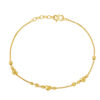 TOMEI Fluttering Hearts Bracelet, Yellow Gold 916