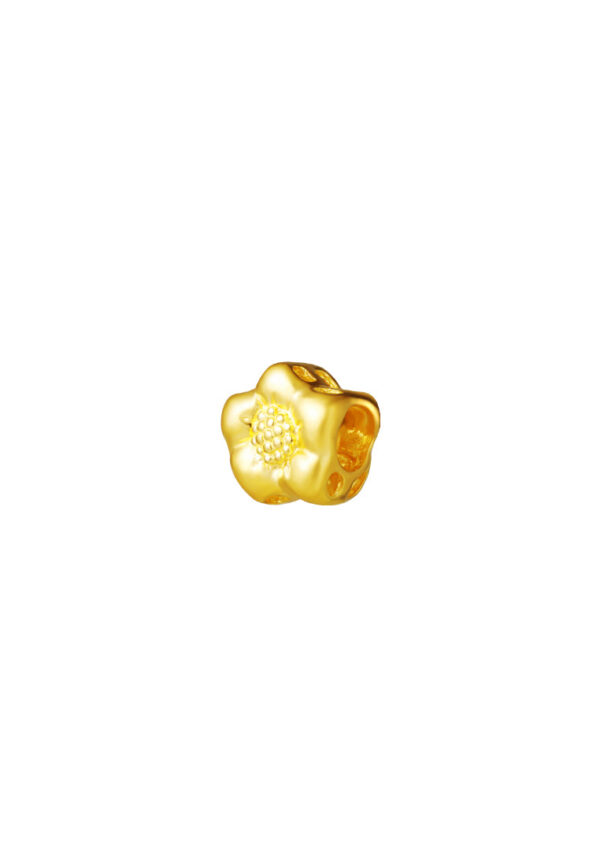 TOMEI Chomel Collection Flower Charm, Yellow Gold 916