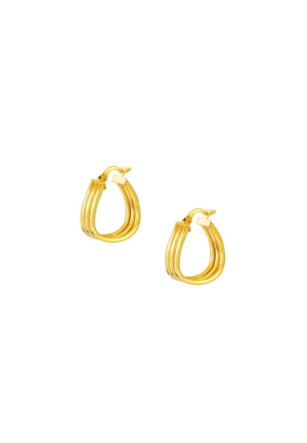 762x1100_0031_DSC09511IQ-E23TB0243-1C_2 TOMEI Lusso Italia Stripe Loop Earrings, Yellow Gold 916