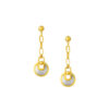 762x1100_0049_DSC05725IQ-TER426-2C TOMEI Lusso Italia Dual-Tone Lock Pad Earrings, Yellow Gold 916