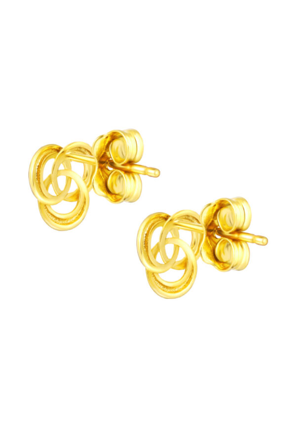 762x1100_18July_0072_X3E13602-1C TOMEI Lusso Italia Tri-Rings Earrings, Yellow Gold 916