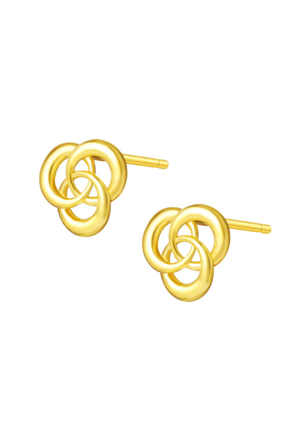 762x1100_18July_0073_X3E13602-1C TOMEI Lusso Italia Tri-Rings Earrings, Yellow Gold 916