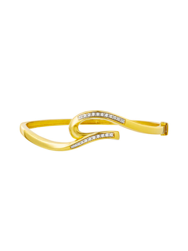 762x1100_2_0043_DSC00182DC-YG1571B-2C_2 TOMEI Diamond Cut Collection U-shaped Art Bangle, Yellow Gold 916