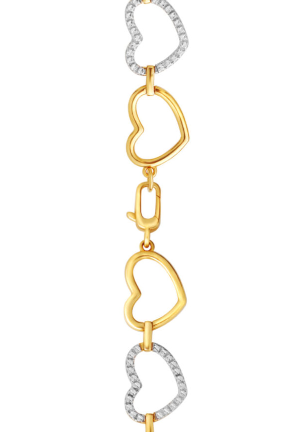 762x1100_Master_0013_Sony_23357_3debc8eb-9849-4e40-b0d3-1918a7b8e530 TOMEI Diamond Cut Collection Gilded Hearts Bracelet, Yellow Gold 916