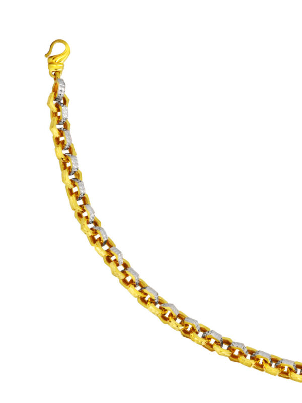 762x1100_master_0008_Sony_23836 TOMEI Dual-Tone Hexagon Linked Bracelet, Yellow Gold 916