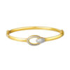 TOMEI Dual-Tone Buckle Bangle, Yellow Gold 916