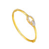 TOMEI Dual-Tone Buckle Bangle, Yellow Gold 916