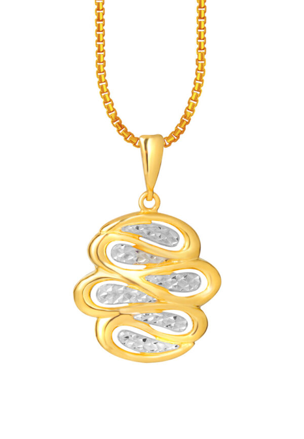 762x1100px_2April23_0001_9P-PT8905-S-2C TOMEI Dual-Tone Cloud Pendant, Yellow Gold 916