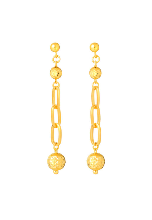 762x1100px_2April23_0015_EE3534-1C TOMEI Lavish Dangling Beads Earrings, Yellow Gold 916