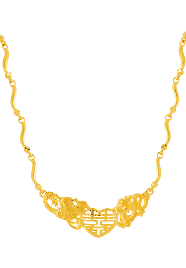 TOMEI Dragon & Phoenix Necklace, Yellow Gold 916