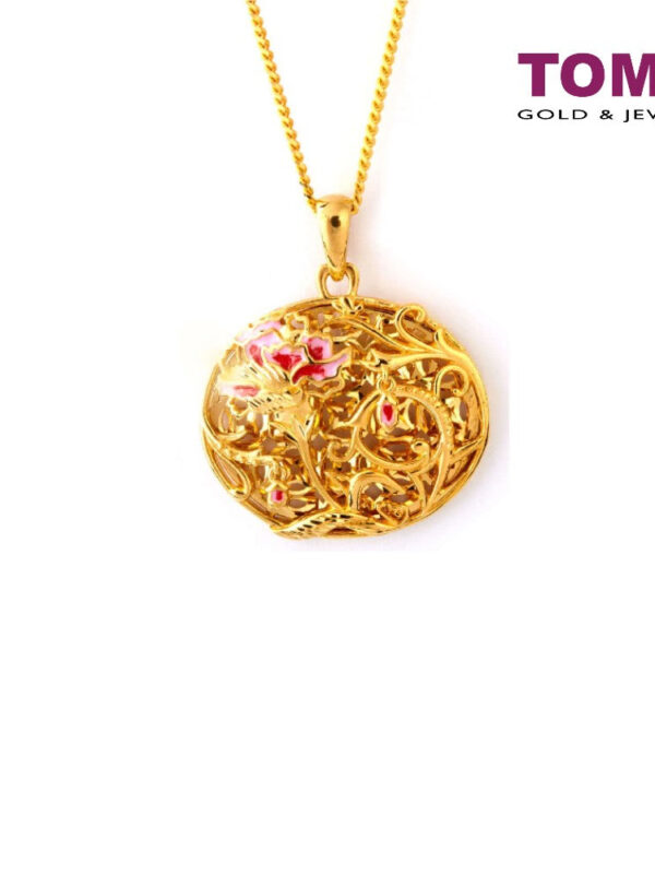 9P0612798 TOMEI Pendant of Opus in Florescence Splendour, Yellow Gold 916