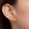 TOMEI Diamond Cut Collection Round earrings, Yellow Gold 916 (9Q-YG1261E-2C)