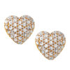 TOMEI Diamond Cut Collection Laser Heart Earrings, Yellow Gold 916
