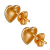 TOMEI Diamond Cut Collection Laser Heart Earrings, Yellow Gold 916