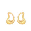 AS-YG1297E-1C-5.78G-1 TOMEI Anastasia Sophisticated Curved Earring, Yellow Gold 916