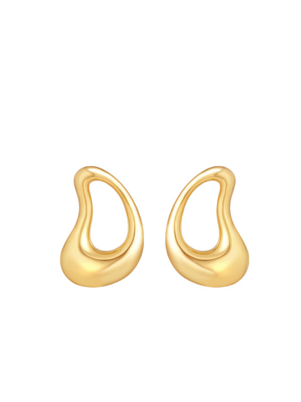 TOMEI Anastasia Sophisticated Curved Earring, Yellow Gold 916