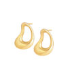 AS-YG1297E-1C-5.78G-2 TOMEI Anastasia Sophisticated Curved Earring, Yellow Gold 916