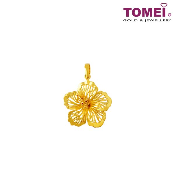 BungaRaya2 TOMEI Pesona Bunga Raya Pendant, Yellow Gold 916