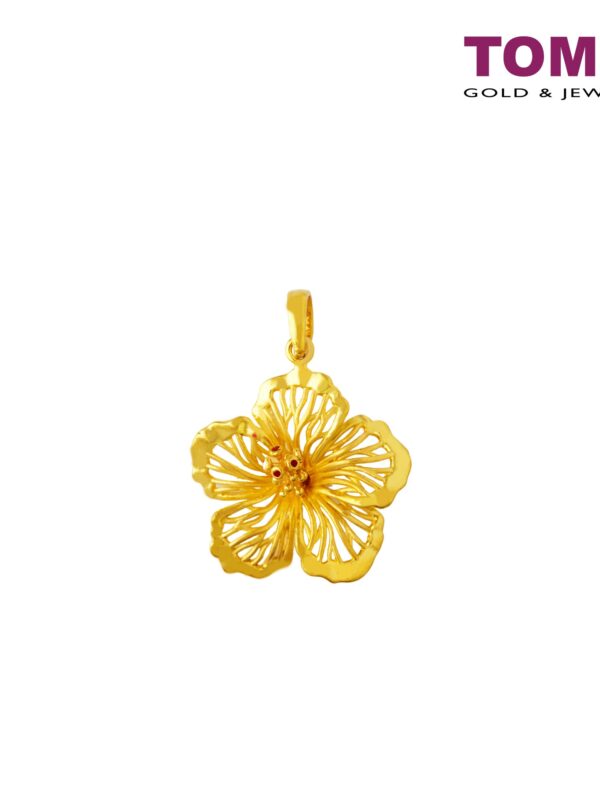 BungaRaya2 TOMEI Pesona Bunga Raya Pendant, Yellow Gold 916
