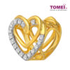TOMEI Chomel Collection Dual-Tone Love Charm, Yellow Gold 916