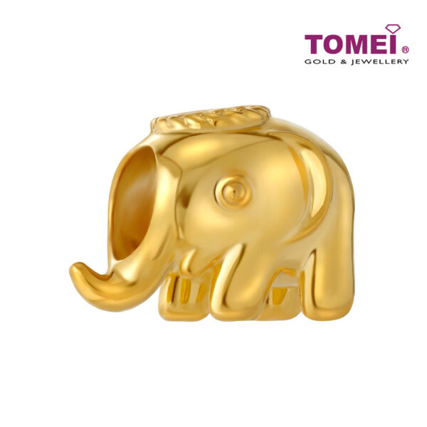 TOMEI Chomel Collection Wealthy Elephant Charm, Yellow Gold 916