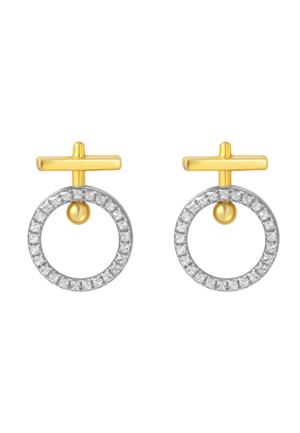 TOMEI Diamond Cut Collection Earrings Of Auspicious, Yellow Gold 916