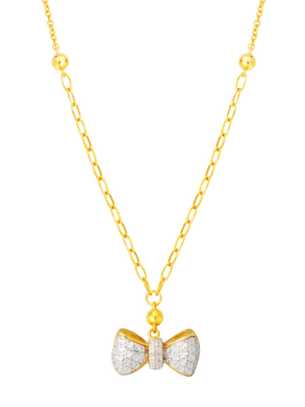 DC-YG1474N-2C-48CM-9.12G-1 TOMEI Diamond Cut Collection Little Joy Necklace, Yellow Gold 916