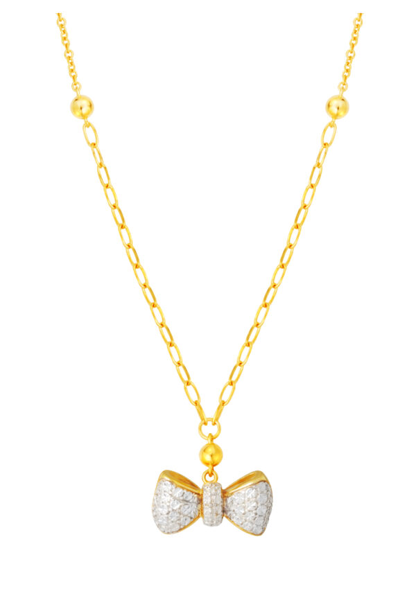 TOMEI Diamond Cut Collection Little Joy Necklace, Yellow Gold 916