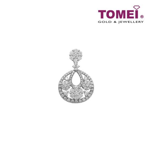 DP0106776 TOMEI Alunan Kasih Diamond Pendant, White Gold 750 (P6107)