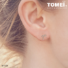 TOMEI Ribbon Earrings, White Gold 585