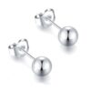 TOMEI Classic Round Stud Earrings, White Gold 585