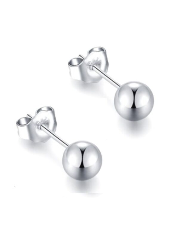 TOMEI Classic Round Stud Earrings, White Gold 585