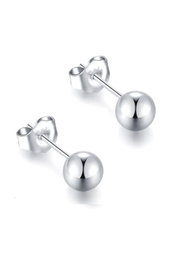 TOMEI Classic Round Stud Earrings, White Gold 585
