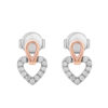 E2198WR-1 TOMEI Love Is Beautiful Collection Diamond Earrings, White+Rose Gold 585